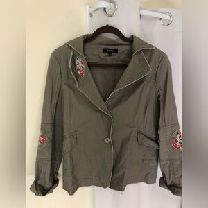 Embroidered Utility Jacket, Kaktus